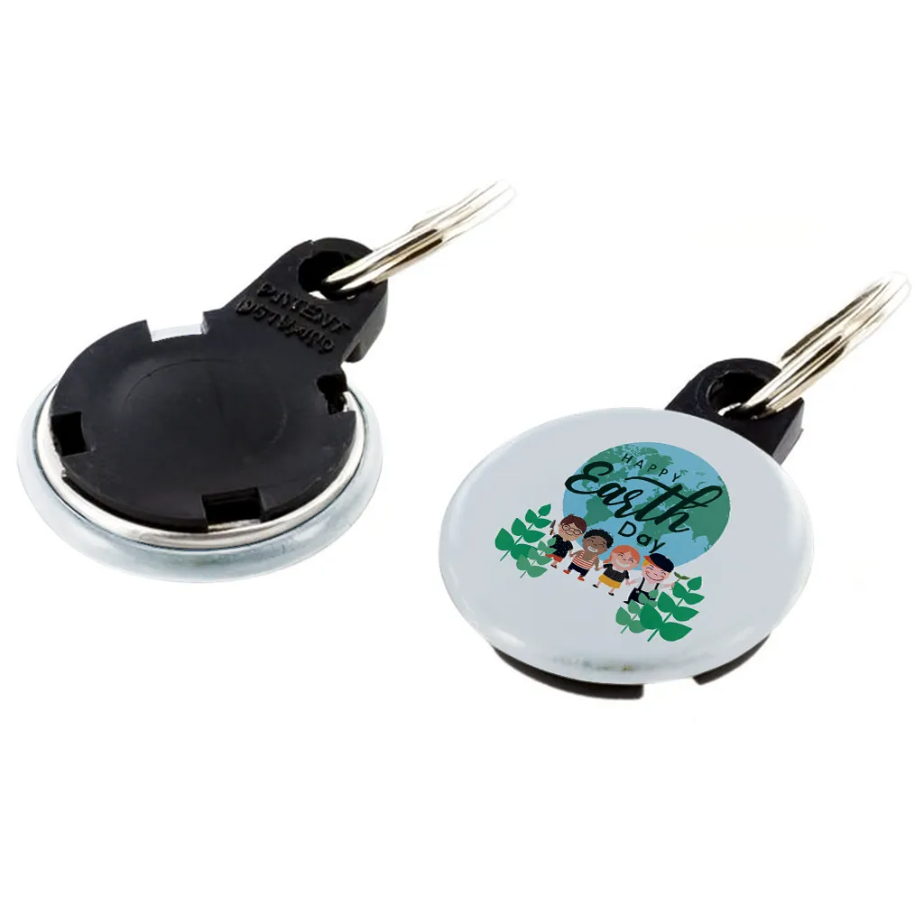 1" Round Custom Keychain — Mini Split Ring