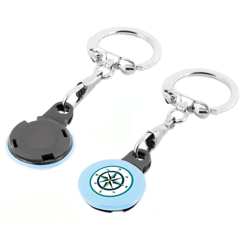 1" Round Custom Keychain — Snap Hook