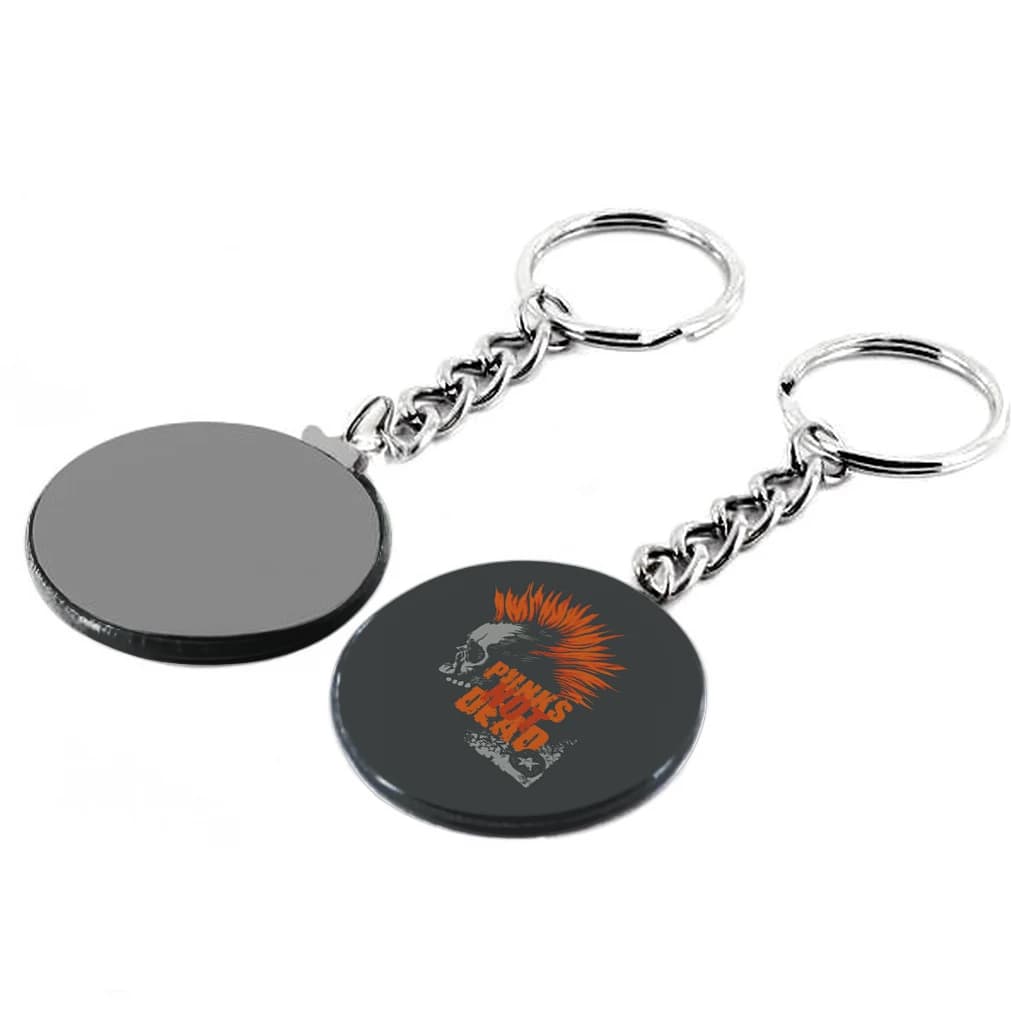1.75" Round Custom Keychain — Link Chain