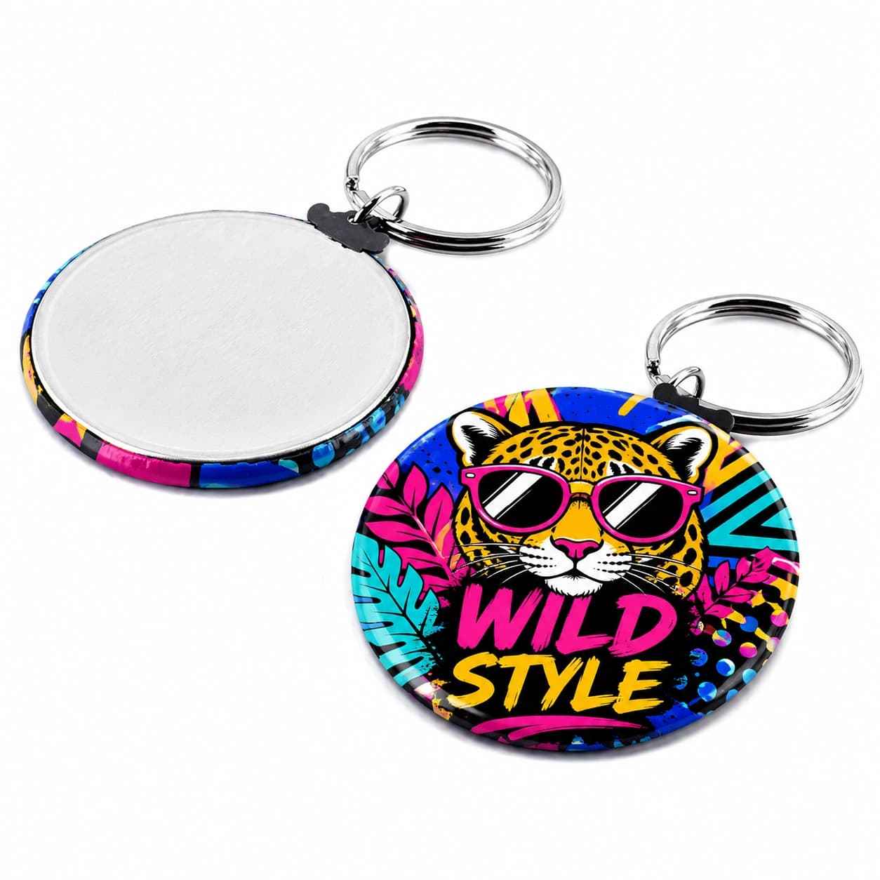 1.75" Round Custom Keychain — Direct Split Ring