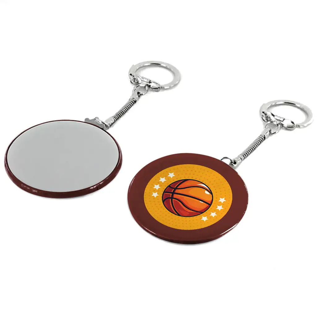 2.25" Round Custom Keychain — Snake Chain