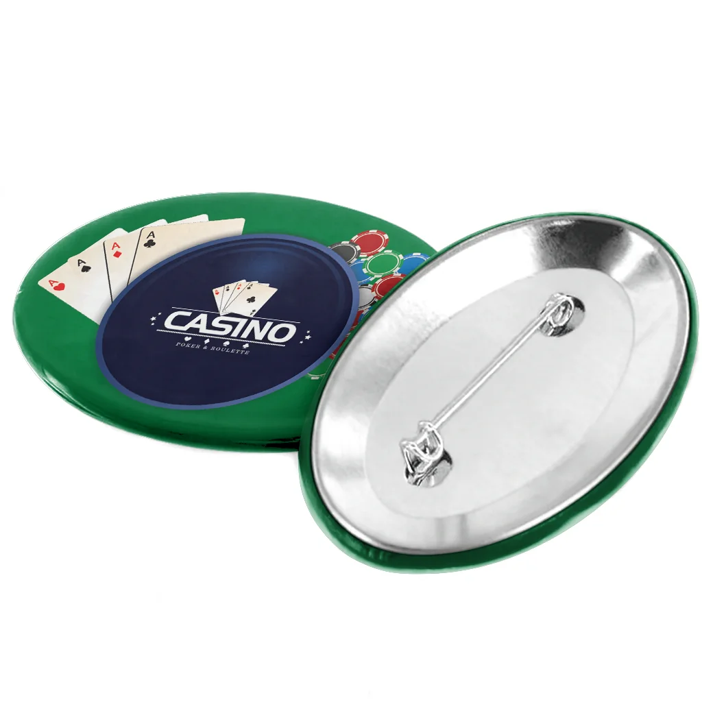2.75" x 1.75" Oval Custom Pinback Button