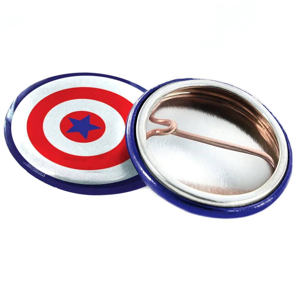 1 inch round custom pinback button showing artwork print area