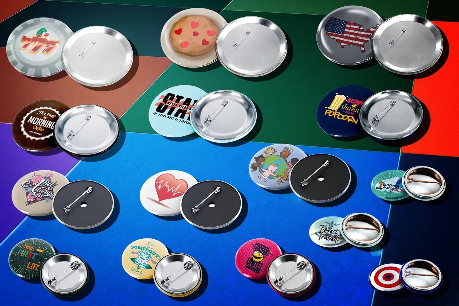 Pinned Back Buttons